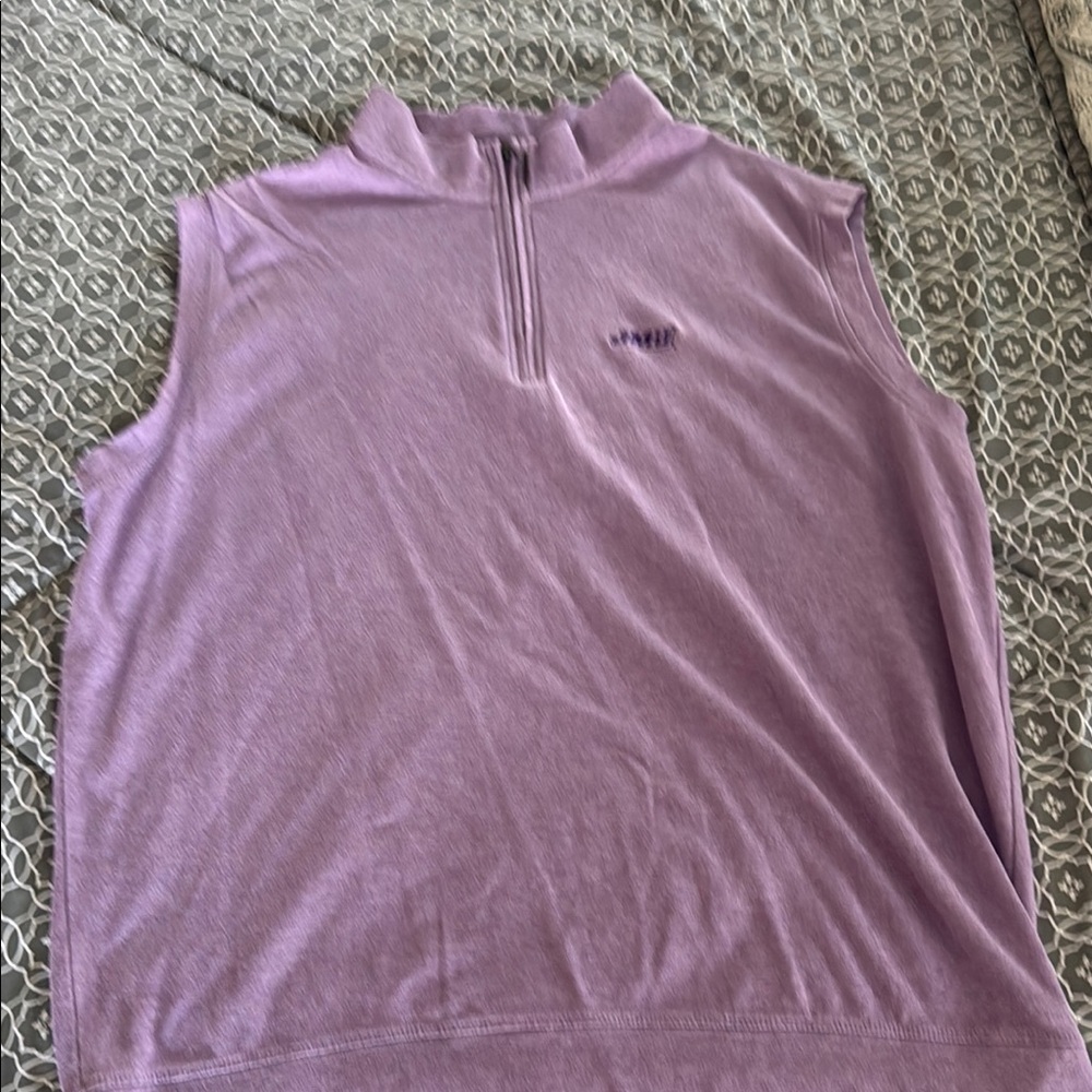 JMU Purple Sleeveless Zip-Up Top Size XXL
